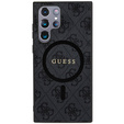 GUESS Θήκη για Samsung Galaxy S24 Ultra, 4G Ring Classic Logo, γκρι