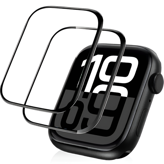 2x υβριδικό γυαλί ERBORD για Apple Watch 10 46mm