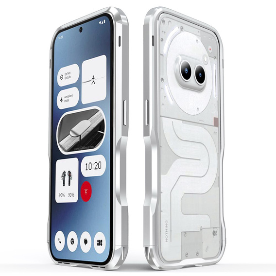 Θήκη LUPHIE για Nothing Phone 2a / 2a Plus, Armor Bumper, ασημένια