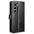 Θήκη με πτερύγιο για Infinix Hot 50 Pro 4G, Crazy Horse Wallet, μαύρη