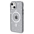 θήκη για iPhone 14 Plus, Glittery, για MagSafe, μαύρη