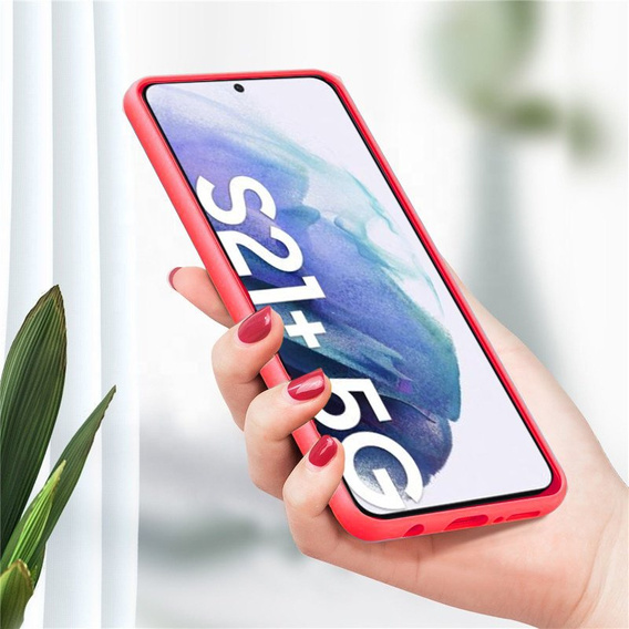 Θήκη για Samsung Galaxy S21+ Plus, Silicone Lite, κόκκινη