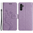 Θήκη με πτερύγιο για Samsung Galaxy A55 5G, Wallet, Butterfly, μωβ