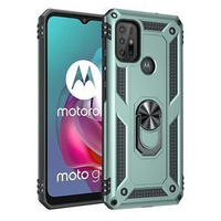 θωρακισμένη θήκη για Motorola Moto G10/G30, Nox Case Ring, πράσινη