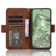 Θήκη με πτερύγιο για Google Pixel 8A, Card Slot, καφέ