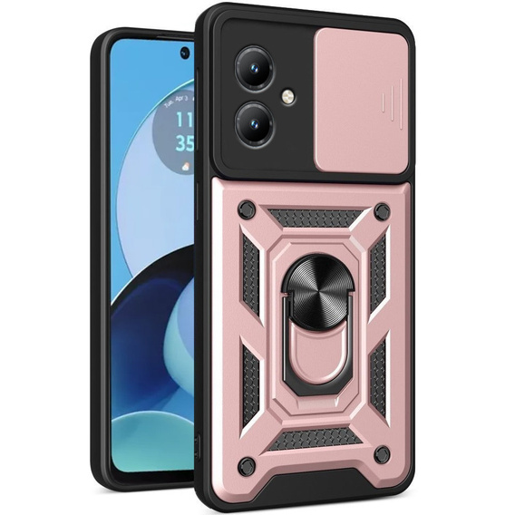 Θήκη για Motorola Moto G14, CamShield Slide, ροζ rose gold