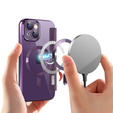 Θήκη με πτερύγιο για iPhone 15, RFID Wallet MagSafe CamShield, μωβ
