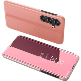 Θήκη για Samsung Galaxy A15, Clear View, μαύρη + γυαλί 9H