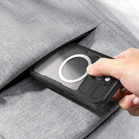 Αδιάβροχη θήκη IP68 για iPhone 16 Pro, SHELLBOX MagSafe, μαύρη