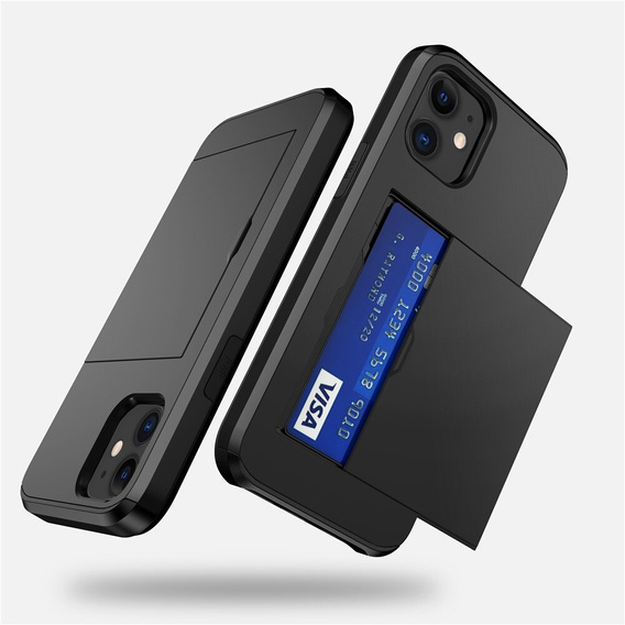 Θήκη για iPhone 11, Sliding Card Holder, μαύρη