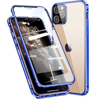 θήκη για το iPhone 12 Pro, Magnetic Dual Glass, μπλε