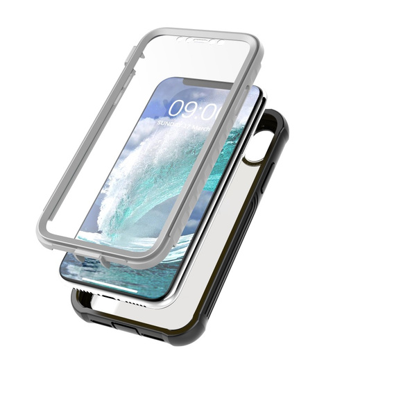 Θήκη για iPhone XR, Shockproof, με μεμβράνη, μαύρη