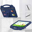 Παιδική θήκη για Samsung Galaxy Tab S10 Lite / S10 FE / S9 FE, Cute Patterns, με βάση, σκούρο μπλε