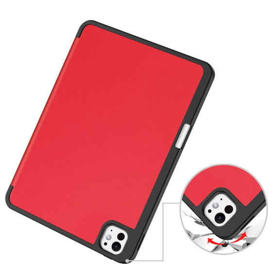 Θήκη για iPad Pro 11" 2024 (5 gen.), Smartcase με χώρο για γραφίδα, κόκκινη
