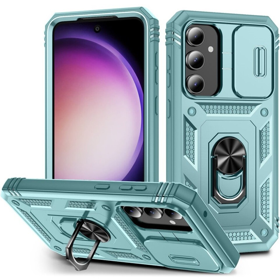 Θήκη για Samsung Galaxy S23 FE, CamShield Slide, πράσινη