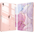 Θήκη για iPad 10.9" 2022 (10 gen.), Smartcase Hybrid, με χώρο για γραφίδα, Marble ροζ