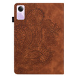 θήκη με πτερύγιο για Xiaomi Redmi Pad SE 11", flower, καφέ