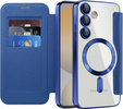 Θήκη με πτερύγιο για Samsung Galaxy S25 FE, RFID Wallet MagSafe CamShield, σκούρο μπλε