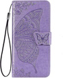 Θήκη πτερύγιο για Oppo Reno 14F, πορτοφόλι, Butterfly, μωβ