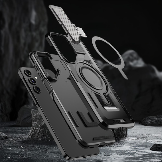 Θήκη για Samsung Galaxy A16, Military MagSafe with camera protection, μαύρη