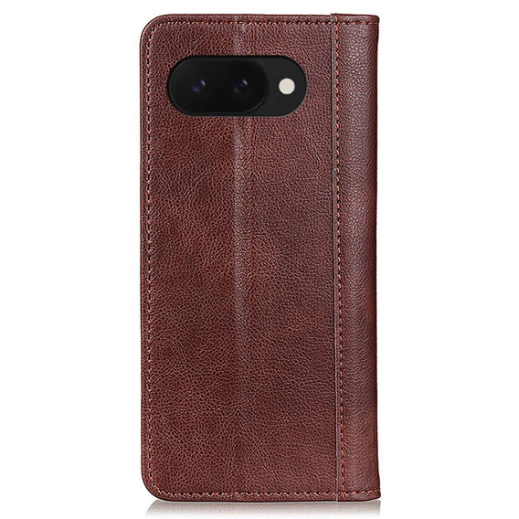 θήκη με πτερύγιο για Google Pixel 9A, Split Leather, καφέ