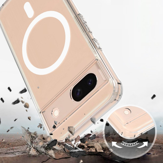 Θήκη για Google Pixel 8A, Fusion Hybrid, για MagSafe, διαφανής