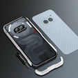 Θήκη LUPHIE για Nothing Phone 2a / 2a Plus, Armor Bumper, ασημένια