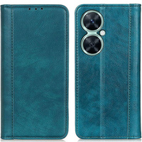 Θήκη για Huawei Nova 11i, Wallet Litchi Leather, πράσινη