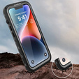 Αδιάβροχη θήκη για iPhone 14, Redpepper, για MagSafe, μαύρη