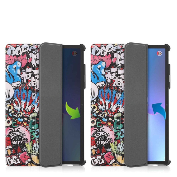 Θήκη για Lenovo Tab P11 Pro Gen 2 TB132FU TB132XU 11.2", με πτερύγιο, graffiti