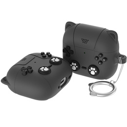 Θήκη σιλικόνης με μοτίβο πατούσας γάτας με κρίκο κλειδιού για Apple AirPods Pro 3