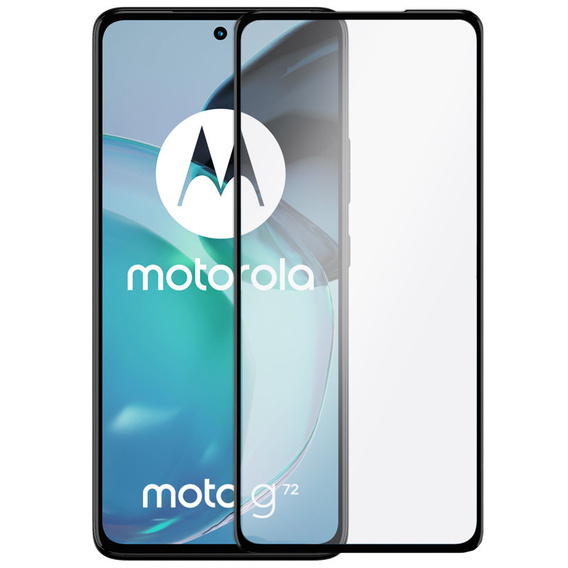 Μετριασμένο γυαλί 3D για Motorola Moto G72, μαύρη