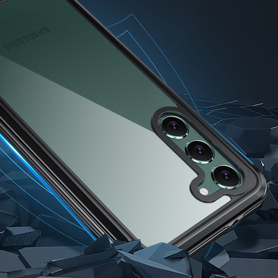 Θήκη για Samsung Galaxy S22, Shockproof, με μεμβράνη, μαύρη