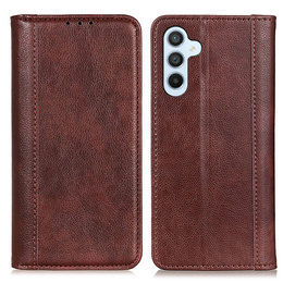 θήκη με πτερύγιο για Samsung Galaxy S25 FE, Split Leather, καφέ