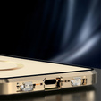 Μαγνητική θήκη MagSafe Dual Glass για iPhone 15, χρυσή