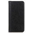 Θήκη για Sony Xperia 1 V, Wallet Litchi Leather, μαύρη