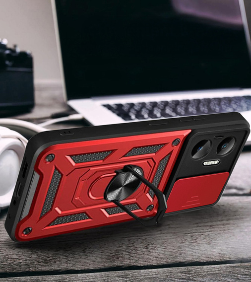 Θήκη για Xiaomi Poco F7, CamShield Slide, κόκκινη