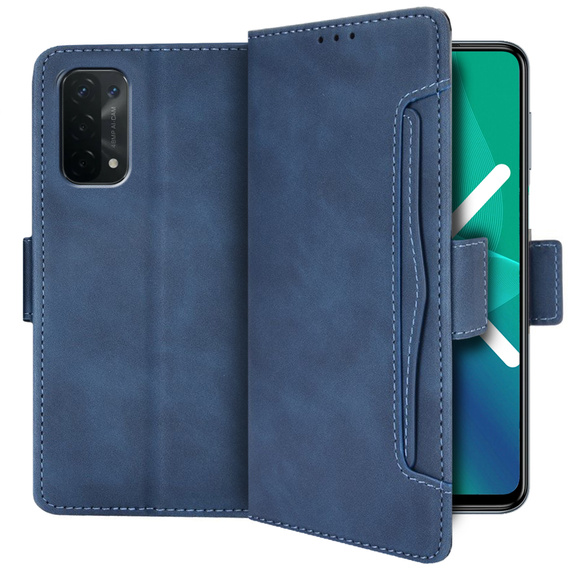 Θήκη με πτερύγιο για OPPO A54 5G / A74 5G / A93 5G, Card Slot, μπλε