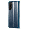 Θήκη με πτερύγιο για Samsung Galaxy S23, ERBORD Waxy Wallet, μπλε