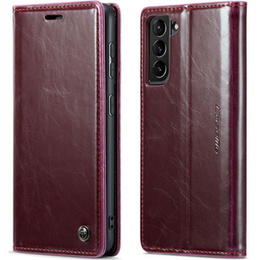 θήκη CASEME για Samsung Galaxy S21 FE, Waxy Textured, κόκκινη