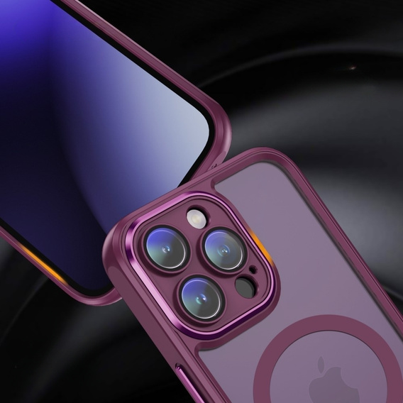 Θήκη για iPhone 14 Pro Max, ERBORD Impact Guard, MagSafe, μπορντό
