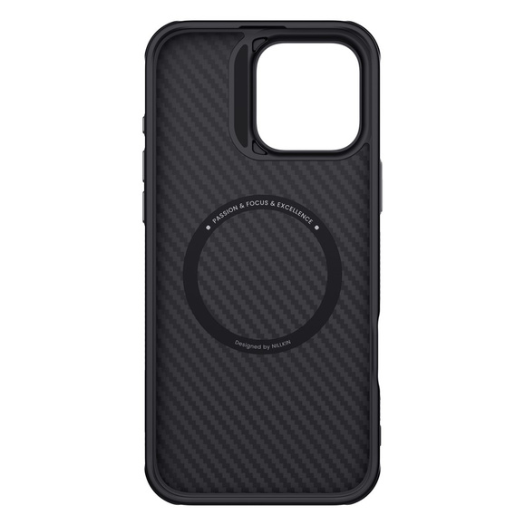 Θήκη για iPhone 16 Pro Max, θωρακισμένη Nillkin, Carbon Fiber, για Magsafe, μαύρη