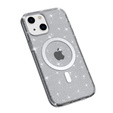 θήκη για iPhone 14 Plus, Glittery, για MagSafe, μαύρη