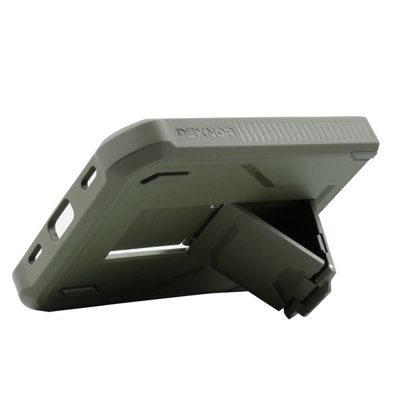 Θωρακισμένη θήκη για Samsung Galaxy Z Flip 4 5G, Dexnor Clip Holder, πράσινη