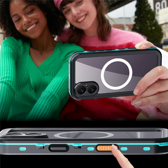 Θήκη για iPhone 17, αδιάβροχη IP68, SHELLBOX MagSafe, μπλε