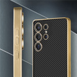 Θήκη για Samsung Galaxy S25 Ultra, GKK Leather, carbon μαύρη