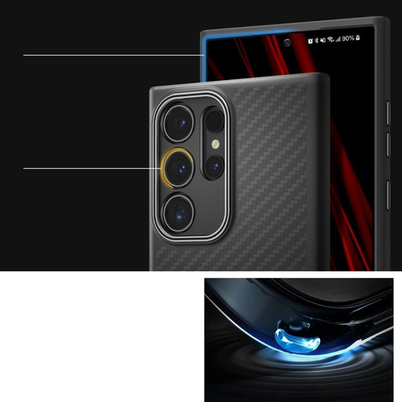 Θήκη Spigen Enzo Aramid μαύρη για Samsung Galaxy S24 Ultra