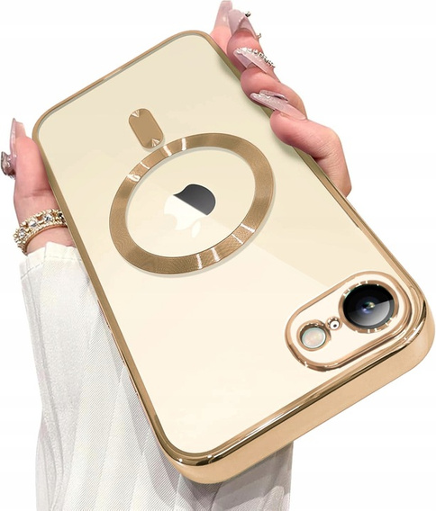 Θήκη για iPhone 7 Plus / 8 Plus, Electro MagSafe, χρυσή + Γυαλί για την οθόνη