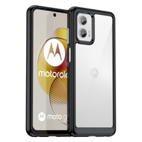 Θήκη για Motorola Moto G73 5G, Fusion Hybrid, διαφανής / μαύρη