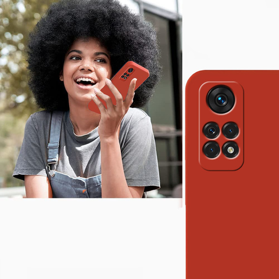 Θήκη για Xiaomi Redmi Note 11 Pro 4G, Silicone Lite, κόκκινη